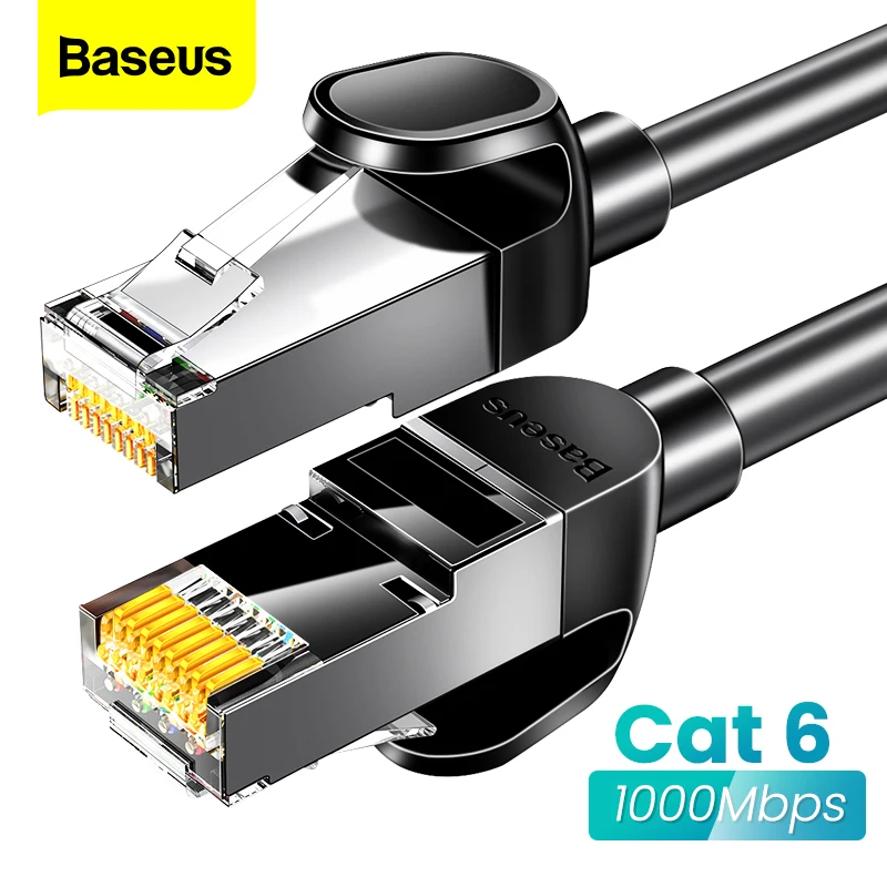Baseus Turas Ethernet Kabelis Cat 6 Lan Kabelis CAT6 RJ 45 Tinklo Kabelis 15m/10m/5m Patch Cord Nešiojamas Maršrutizatorius RJ45 Interneto Kabelį