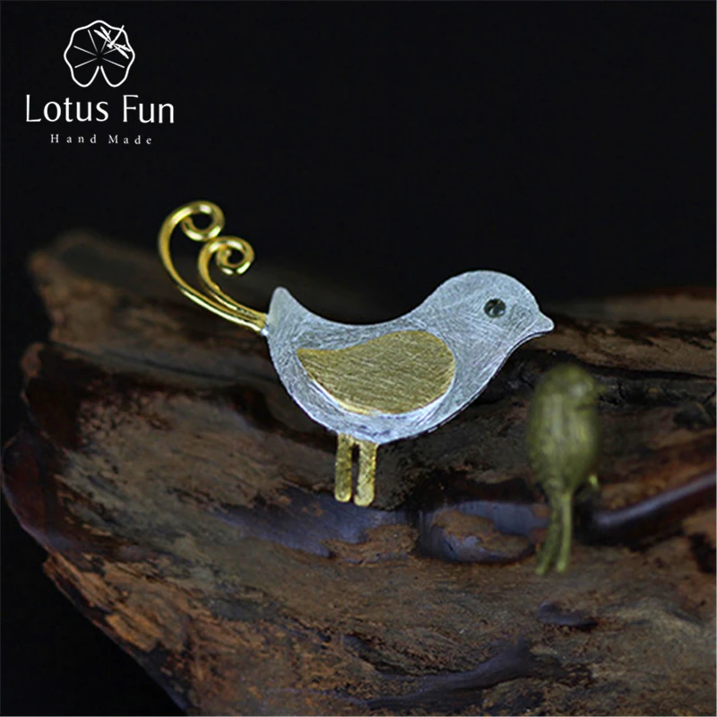 Lotus Įdomus Originali 925 Sterlingas Sidabro Rankų darbo Fine Jewelry Gražių Mažai Paukščių Dizaino Pakabukas be Karoliai Moterims