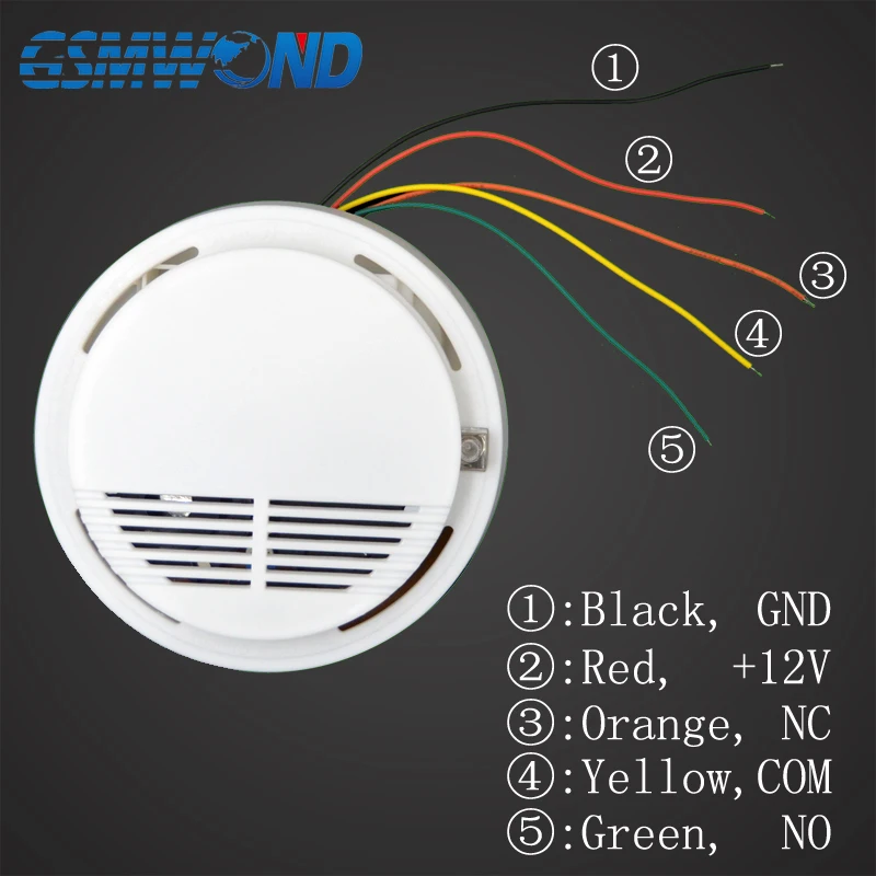 GSMWOND Laidinio Dūmų Detektorius, Dūmų Jutiklis, Signalizacija Laidinis Namus nuo Įsilaužimo Wifi / GSM / PSTN / APP Signalizacijos sistema.