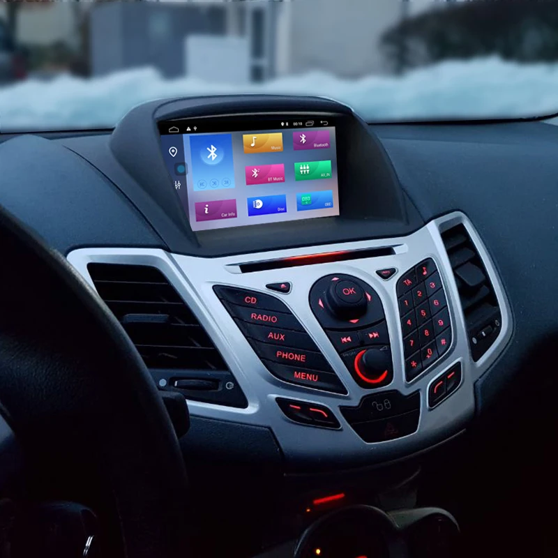 Quad Core Android 10 Automobilio DVD grotuvas GPS Navigacija-brūkšnys Stereo Radijo Ford Fiesta 2008 m. 2009 m. 2010 m. 2012 m. 2013 m. m. m. 2016