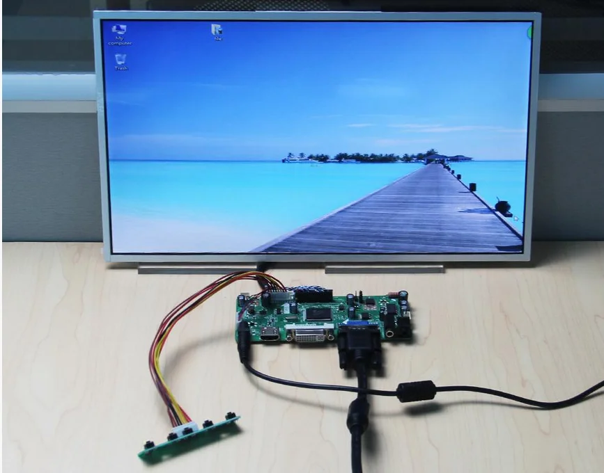 Yqwsyxl Kontrolės Valdyba Stebėti Rinkinys LTN173KT03-H01 HDMI+DVI+VGA LCD LED ekrano Valdiklio plokštės Tvarkyklės