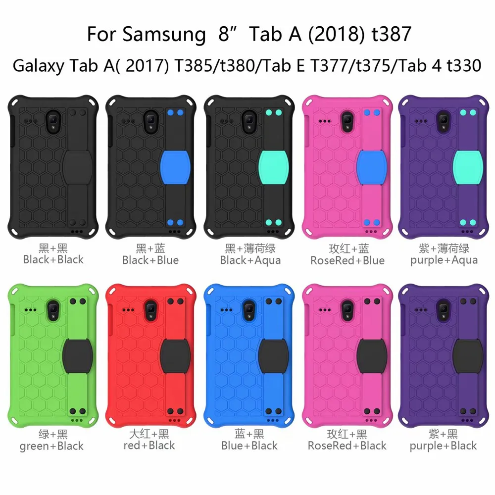 EVA Vaikai Saugiai Petį Stovėti Cover Case For Samsung Galaxy Tab 8.0 T380 T385 2017 2018 T330 Tab E 8.0 T375 T377 T387