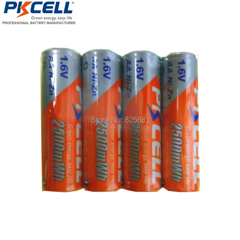 PKCELL NIZN Įkraunamas Baterijas AA 2500mwh 4Pcs ir AAA 900mwh 1.6 V aukščiausios 1.8 v 4pcs 2VNT Baterija Atveju aa ar aaa tipo Baterijos