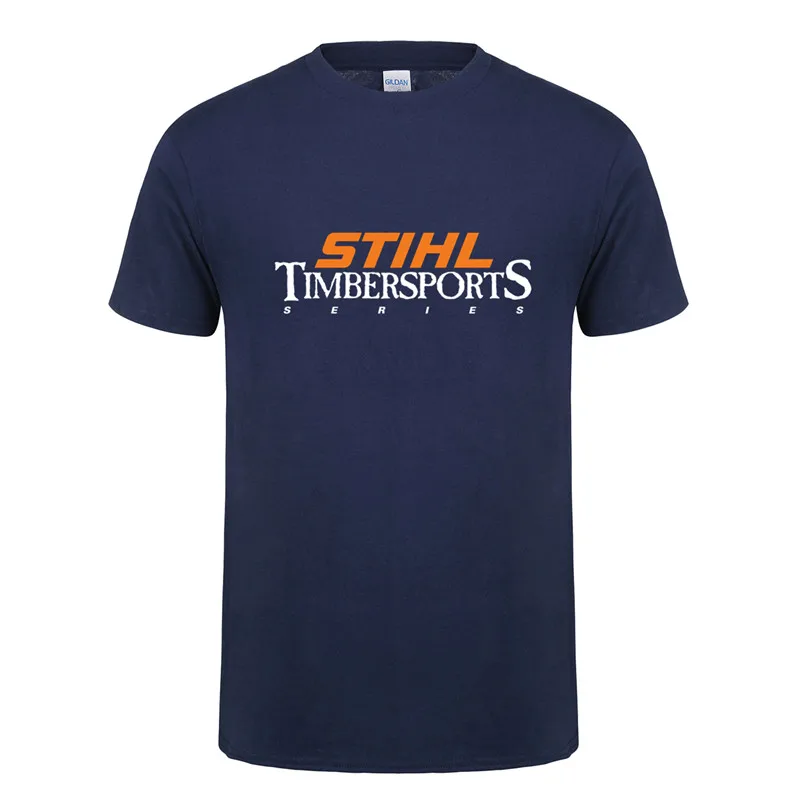 Stihl Timbersports Serijos Marškinėliai Vyrams trumpomis Rankovėmis Medvilnės Vasarą Vyras Stihl T-shirt Mans 