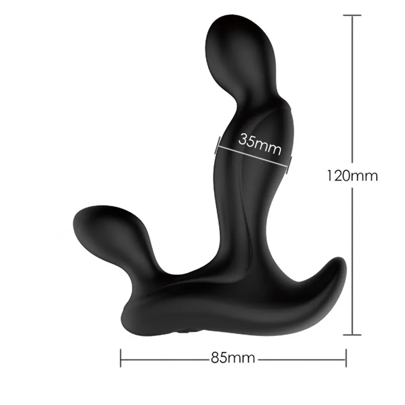 FOX Prostatos Massager USB Įkrovimo Analinis Vibratorius Silikono 3 Greičiai Butt Plug Sekso Žaislai Vyrams, Analiniai Kištukai Suaugusiųjų Sekso Produktus