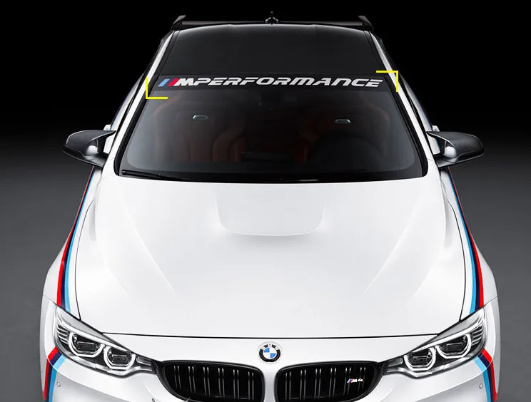 Aukštos Kokybės Mirti Sumažinti Automobilių Stiliaus Lipdukai BMW M Performance Priekinis Galinis Stiklas windows lipdukas grafinis Aišku, Fono