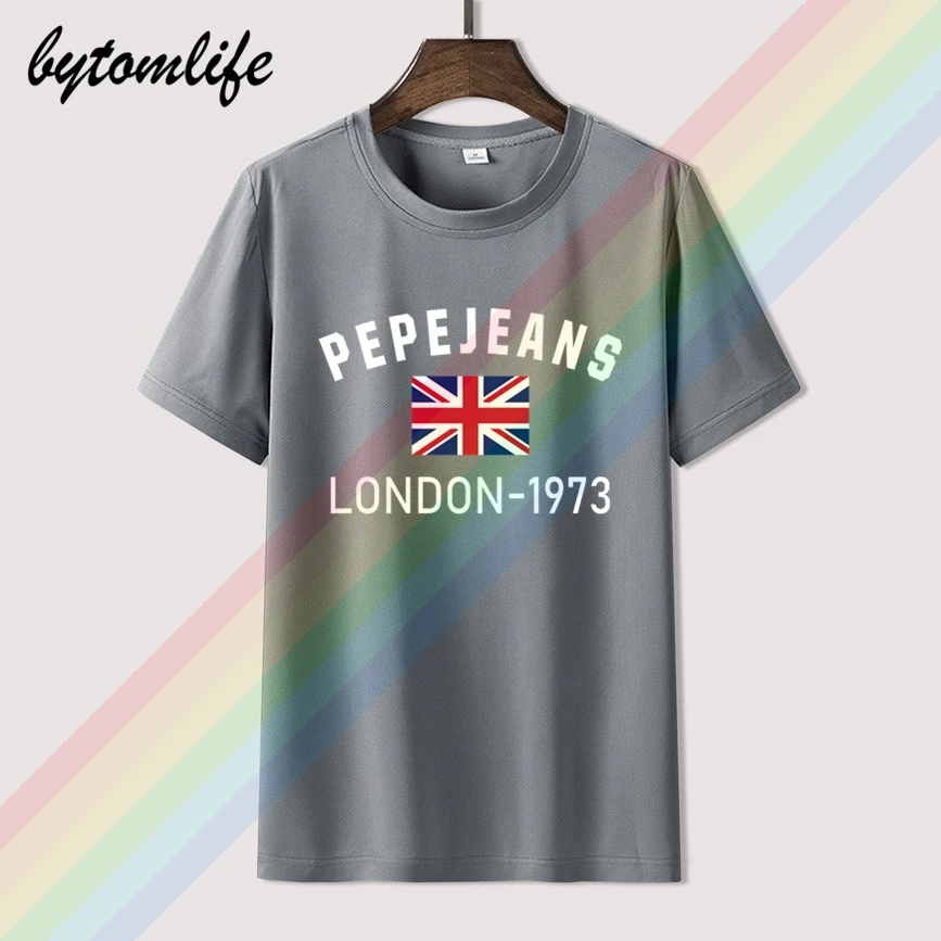 2020 Naujausias Retro Pepe-Jeans-Londonas Atsitiktinis Marškinėliai vyriški Vasaros Juodos spalvos Medvilnės, trumpomis Rankovėmis, O-Kaklo Marškinėliai, Topai Tee Unisex