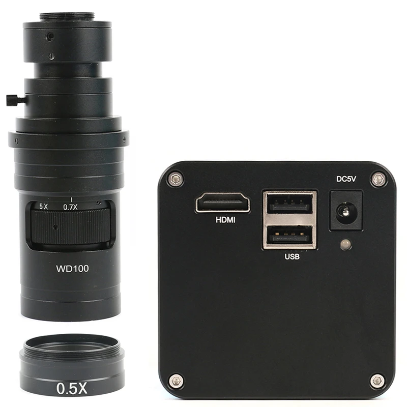 Automatinis fokusavimas 1080p 60FPS SONY IMX290 HDMI U Disko Vaizdo Pramonės Matavimo Mikroskopo vaizdo Kamera + 200X C Mount Objektyvas + 144 LED Šviesos