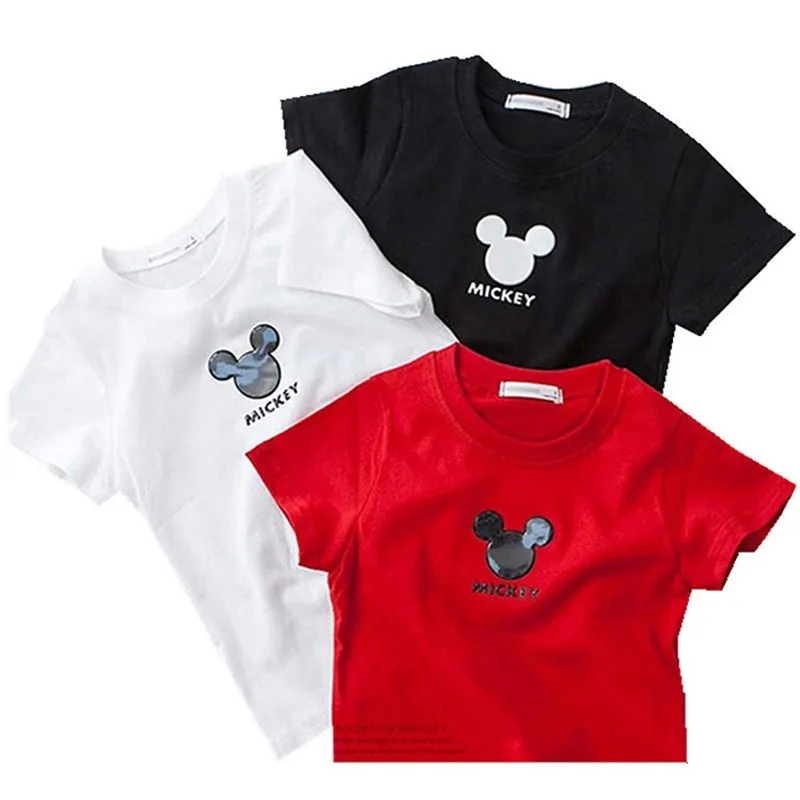 Pelės Ausies Šeimos derinti Drabužius Mamytė ir Man Drabužius Minnie trumpomis Rankovėmis T-shirt Atitikimo Komplektus Berniukų Drabužius, Mickey T-shirt