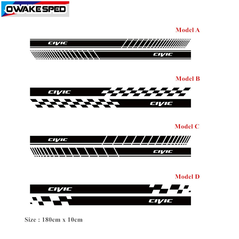 1 set Racing Stripes Honda-CIVIC TYPE R 