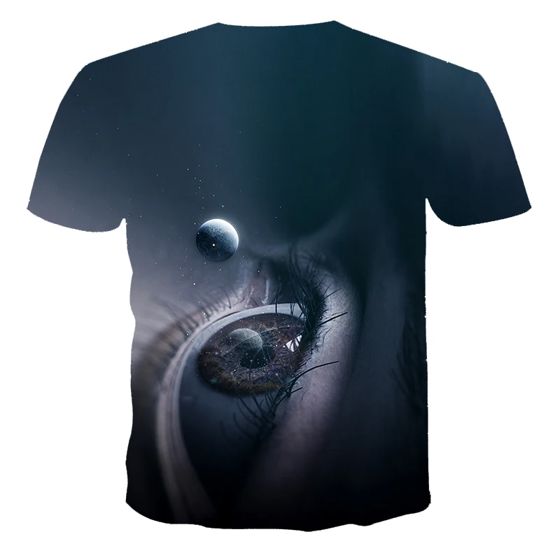 2021 tamsią Naktį Žvaigždėtą Dangų, Vasarą, vyriški Star 3D Print T-Shirt Mados Apvalios Kaklo Laisvalaikio Prekės Gražus Tee Gali Būti Pritaikyti