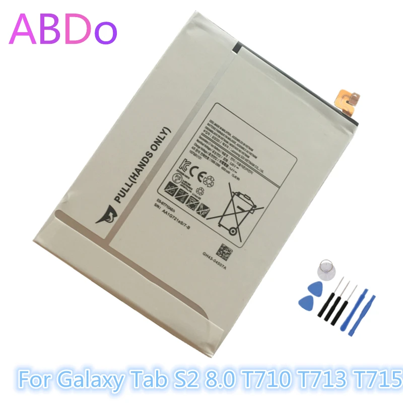 EB-BT710ABE Tablet Akumuliatorius Skirtas Samsung Galaxy Tab S2 8.0 SM-T710 T713 T715 4000mAh Pakeitimo Baterijos AAA Kokybės