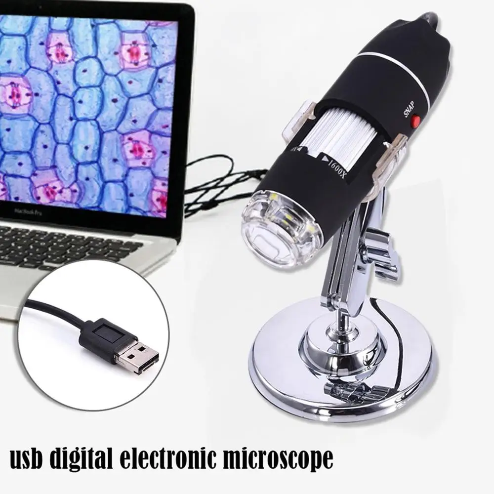 Nešiojamų Dydžio LED Skaitmeninis Mikroskopas USB Endoskopą Kamera Microscopio didinamasis stiklas Elektroninis Mikroskopas Su Stovu