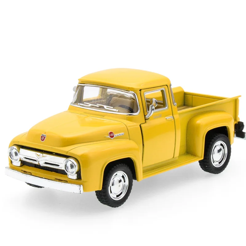 Aukštos Modeliavimas Išskirtinį Diecasts&žaislinės Transporto priemonės: Kinsmart Automobilių Stilius 1956 M. Ford F100 Pikapas Sunkvežimiai, 1:38 Lydinio Diecast Automobilio Modelį