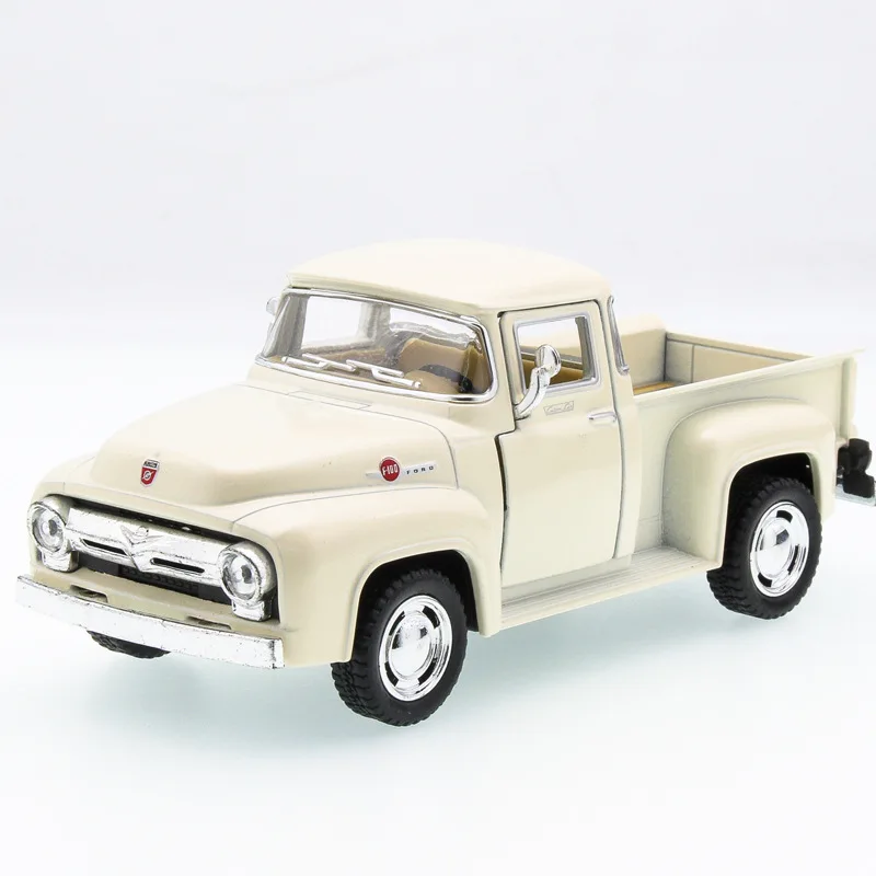 Aukštos Modeliavimas Išskirtinį Diecasts&žaislinės Transporto priemonės: Kinsmart Automobilių Stilius 1956 M. Ford F100 Pikapas Sunkvežimiai, 1:38 Lydinio Diecast Automobilio Modelį
