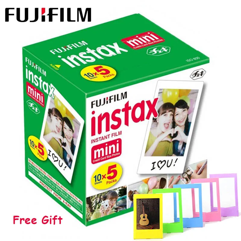 Fujifilm Instax Mini Filmas 3 Colių Baltos spalvos Šoniniai Foto Popieriaus Polaroid FUJI Instax Mini LiPlay Mini 9 8 7s 25 70 90 Momentinis Fotoaparatas