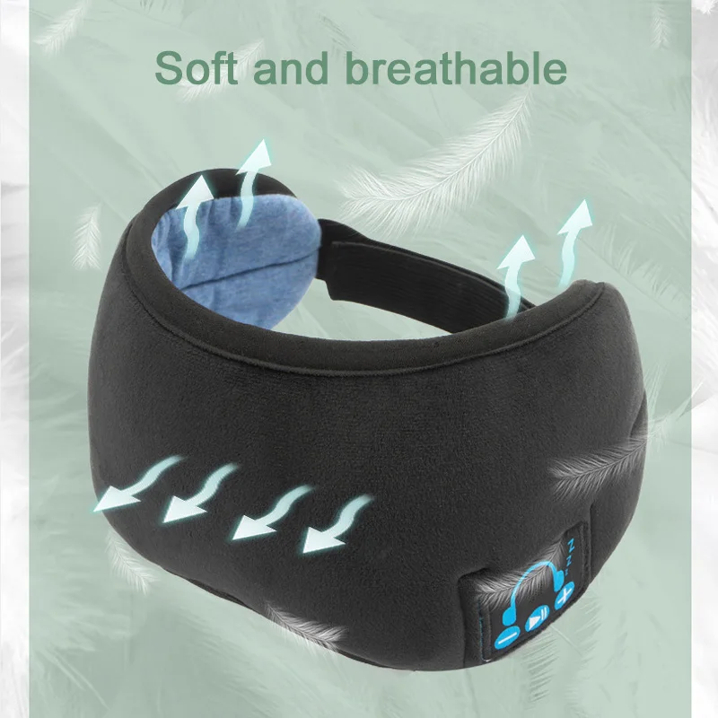 Bluetooth 5.0 Musice Miego Eyemask Ausinės Belaidės Ausinės Miego Kaukę, galima Skalbti Kelionės Miego Akių Kaukė Ausines su Mic
