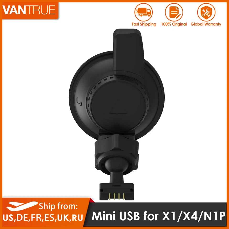 Vantrue Mini USB Port Automobilio priekinio Stiklo siurbtukas tvirtinimas X1 / X1 PRO / X2 / X4 / R2 / N1 Pro Car DVR Brūkšnys Cam