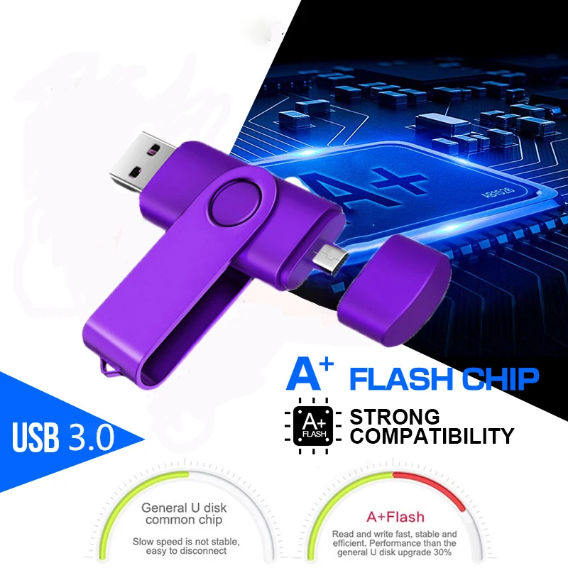 Ype-C usb 3.0 flash diskai 256 GB OTG 3 IN 1 pendrive 128GB memoria usb stick 32GB pen drive 64GB key USB flash 16GB micro nemokamai