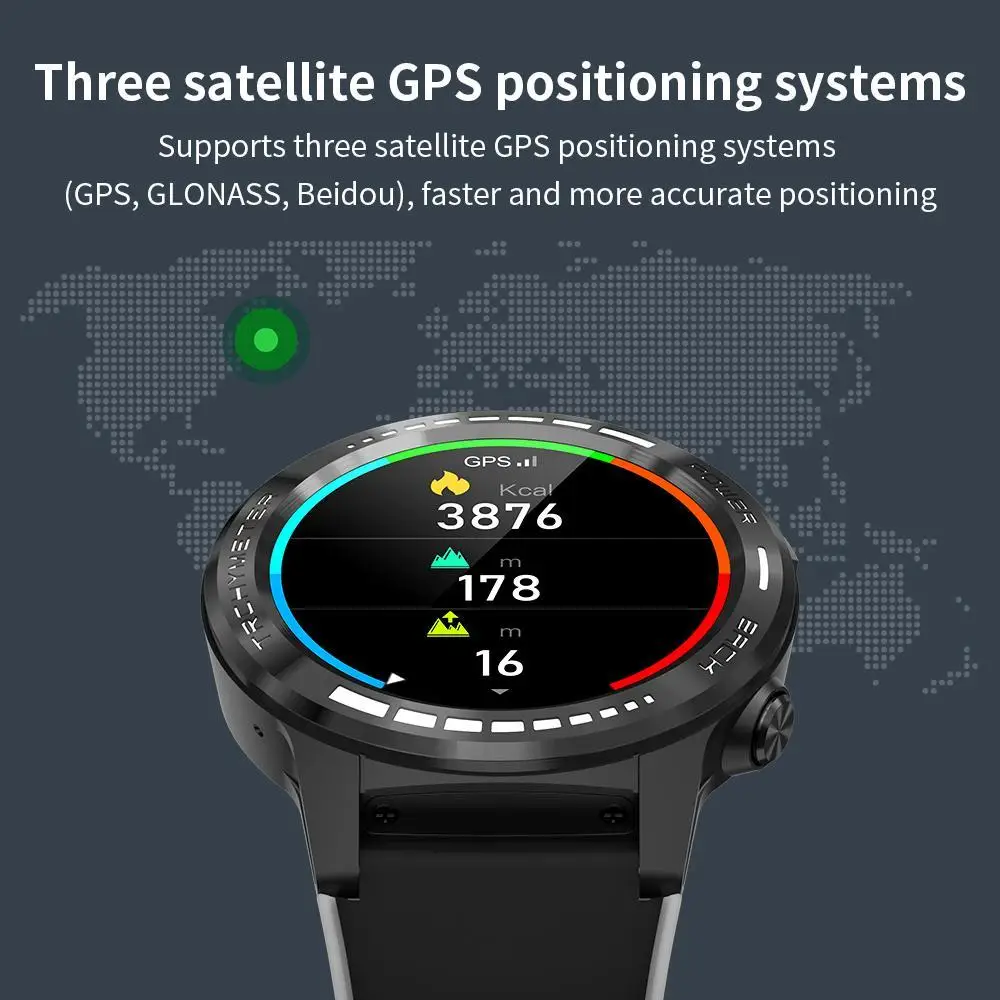 2020 Naujas GPS Smart Laikrodžiai Vyras Mutis Kalba Sporto Smartwatch Fitness Tracker lauko Alititude Vandeniui, Skirta 