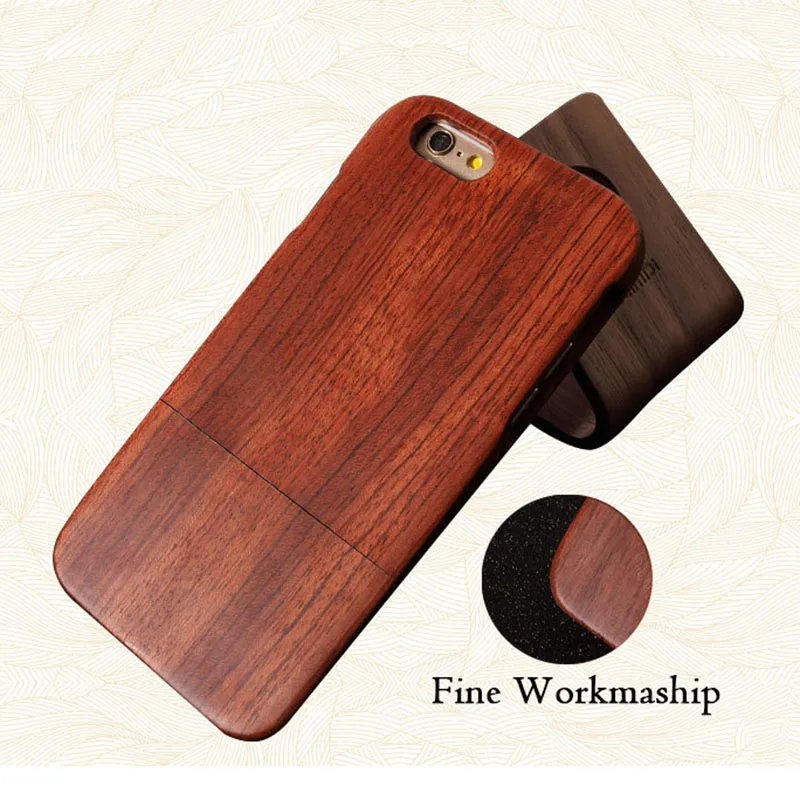 Natūralaus Medžio Case For iPhone 7 6 6s Plius 5 5s SE Padengti Aukštos Kokybės Patvarus Nekilnojamojo Mediniai Raudonmedžio, Bambuko Graikinių riešutų Telefono Atvejais Shell