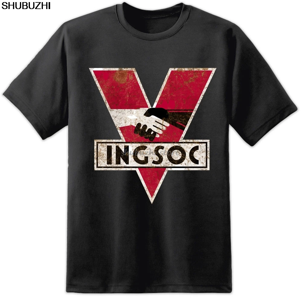 Vyrai 1984 INGSOC George Orwell Marškinėliai Big Brother Nelaimę Dizaino Bladerunner Cool Atsitiktinis pasididžiavimas marškinėliai vyrams sbz1437