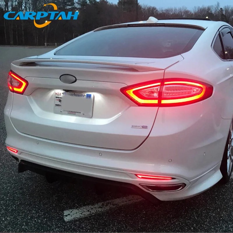 2VNT Skirti Ford Fusion, Mondeo 2013 - 2017 2018 LED Galinis Rūko Žibintas Automobilio LED Bamperis žibintas Stabdžių Žibintas Posūkio Signalo Indikatorius Reflektorius