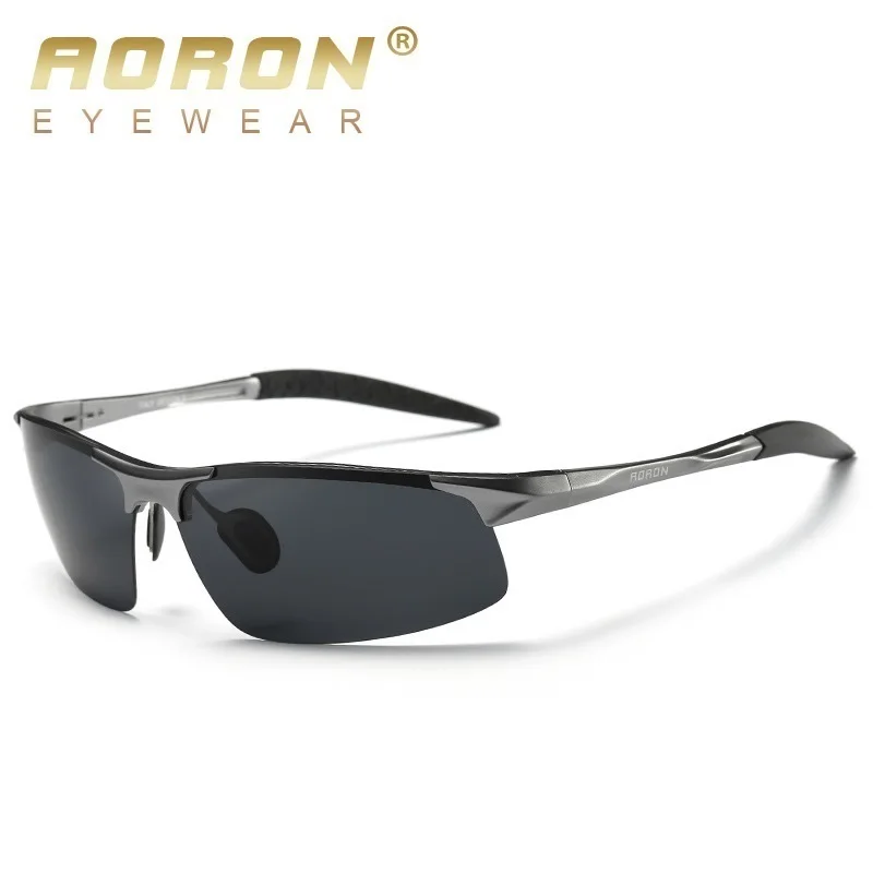 AORON Aliuminio Nauja Poliarizuoti Akiniai nuo saulės Vyrų Mados Saulės Akiniai Kelionės Vairavimo Vyrų Akiniai Oculos Gafas De Taigi