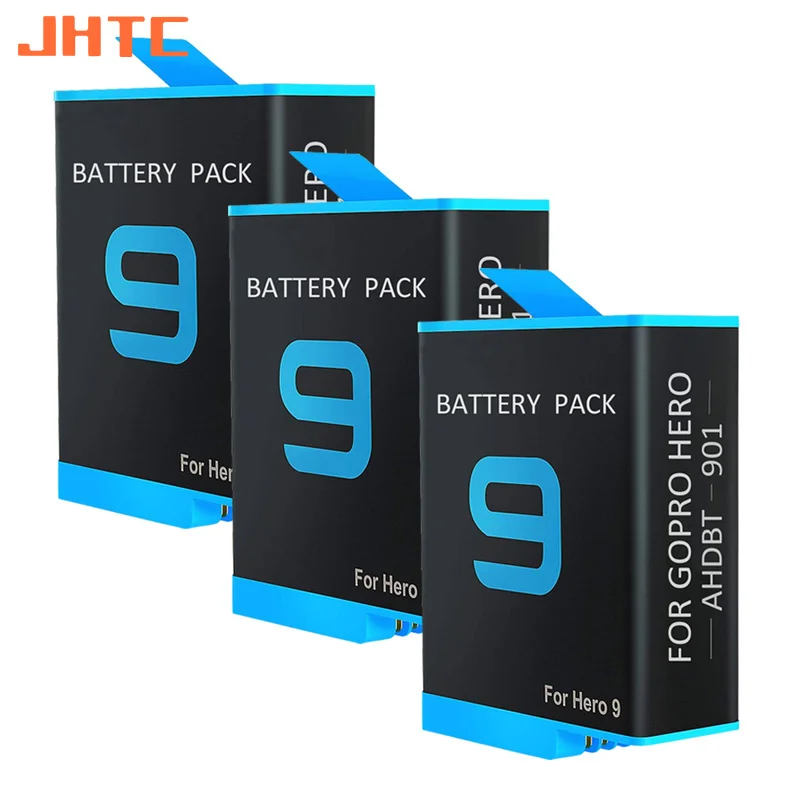 Baterija Skirta GoPro Hero 9 go pro hero 9 Black Batteria Fotoaparato Priedai AHDBT-901 1800mAh Li-ion