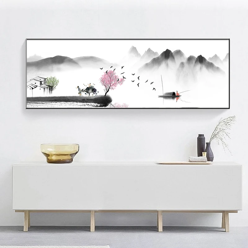 Kinijos Abstrakčiai Zen Kraštovaizdžio Naftos Tapyba ant Drobės, Plakatų ir grafikos Sienos Menas Nuotraukas Kambarį Namų Dekoro be Rėmelio
