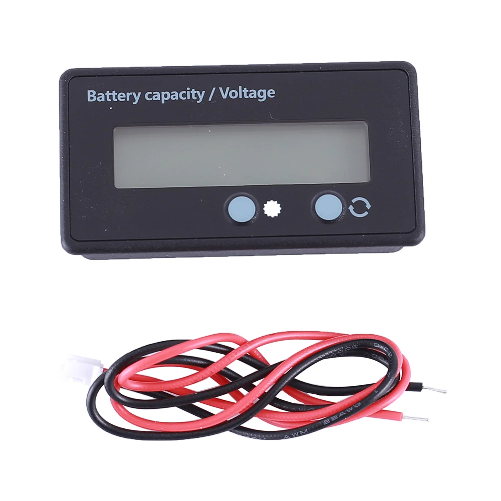 Baterijos Talpos Indikatorius Dvigubas Mygtukas Reguliuojamas Voltmeter Procentas Galia Stebėti 12V-48V Švino Rūgšties Baterijos Su 