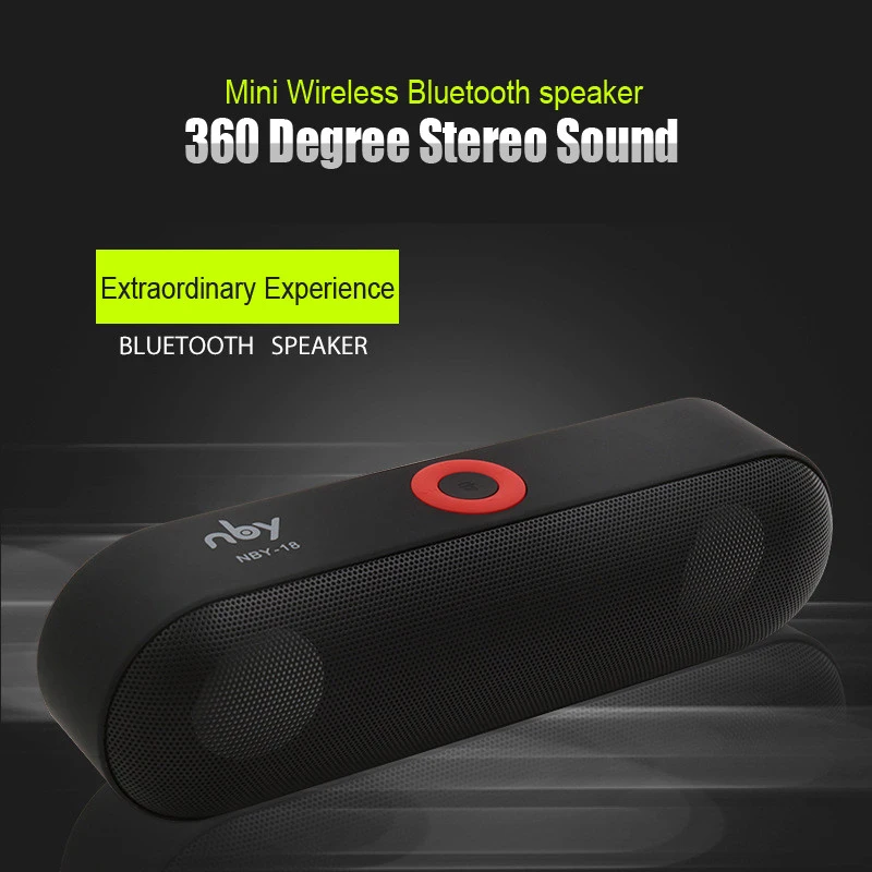 ZK30 Naujas NBY-18 Mini Nešiojamą Bevielį Bluetooth Garsiakalbių Garso Sistema, 3D Stereo Muzikos Surround 