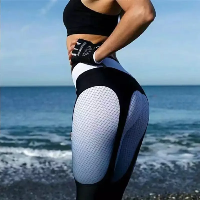 2018 Kratinys Antblauzdžiai Moterims Sportinę Pledas Gradiento Spalvos Elastinės Kelnės Kultūrizmo Fitneso Leggins