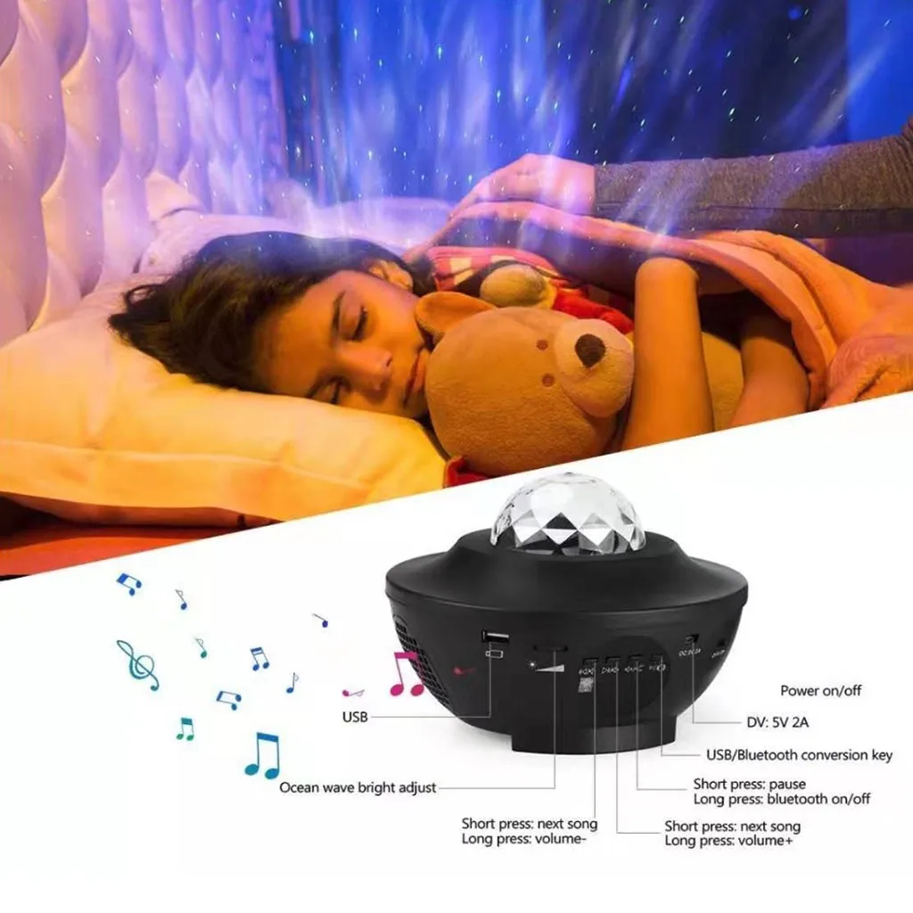 #50 Led Lightful Nakties Danguje Projektoriaus Lempa Vandenyno Bangos Star Šviesos Kambaryje Romantiškas Dekoro 