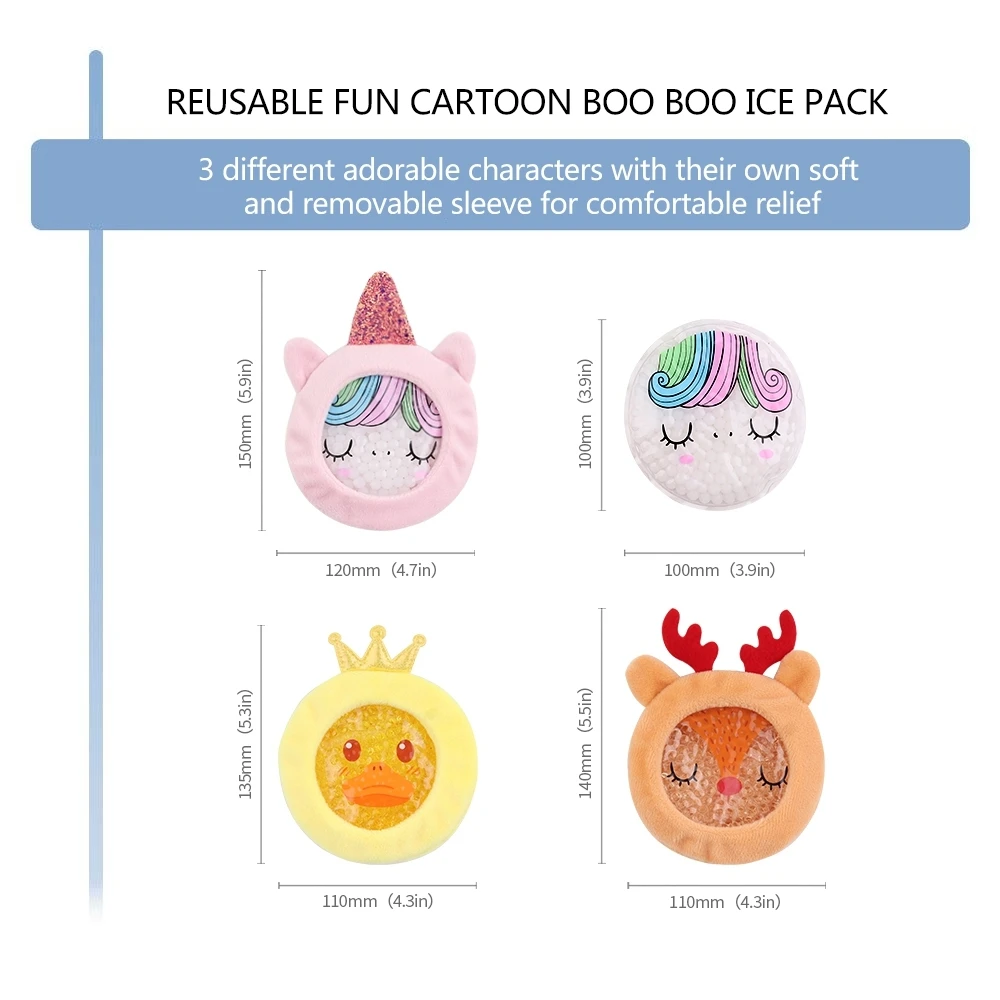 Vaikų Ledo Paketas animacinių filmų Gelio Cold pack Šaltas ledo terapijos wrap Paramos skausmą Alkūnės, Kelio Toothaches, karščiavimas, karšto ledo maišelį, Galvos Wist