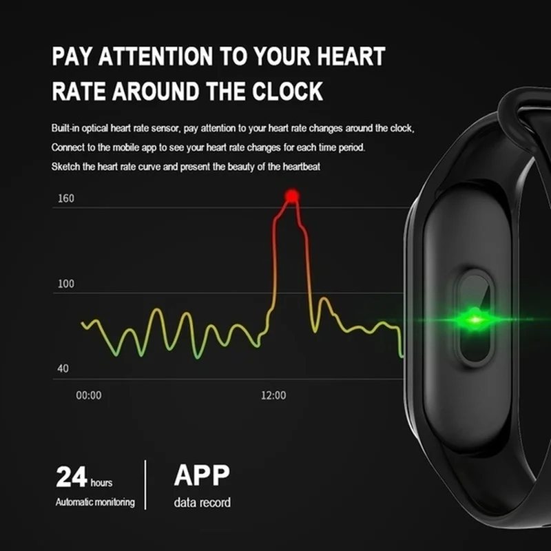 M4 Išmaniųjų Laikrodžių Apyrankės Skambinkite Pranešimą Priminimas, Širdies ritmas, Kraujo Spaudimo Monitorius Smartwatch 