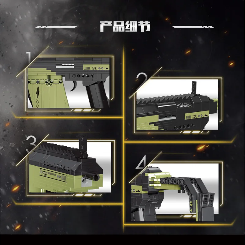 Naujas Vektorius Mk14 Randas Desert Eagle Pistoletas, Statyba Blokai Modelis PUBG Karinės SWAT įrangos pardavimas, biuro įrangos Ginklas Plytų Žaislai Vaikams