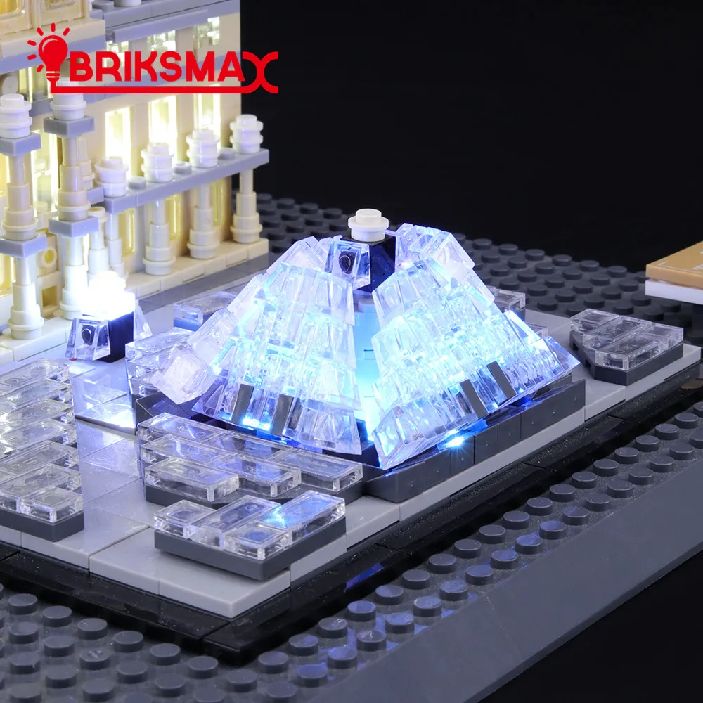 BriksMax Led Light Up Kit Architektūros Luvras Blokai Suderinama Su 21024 (neapima Modelis)