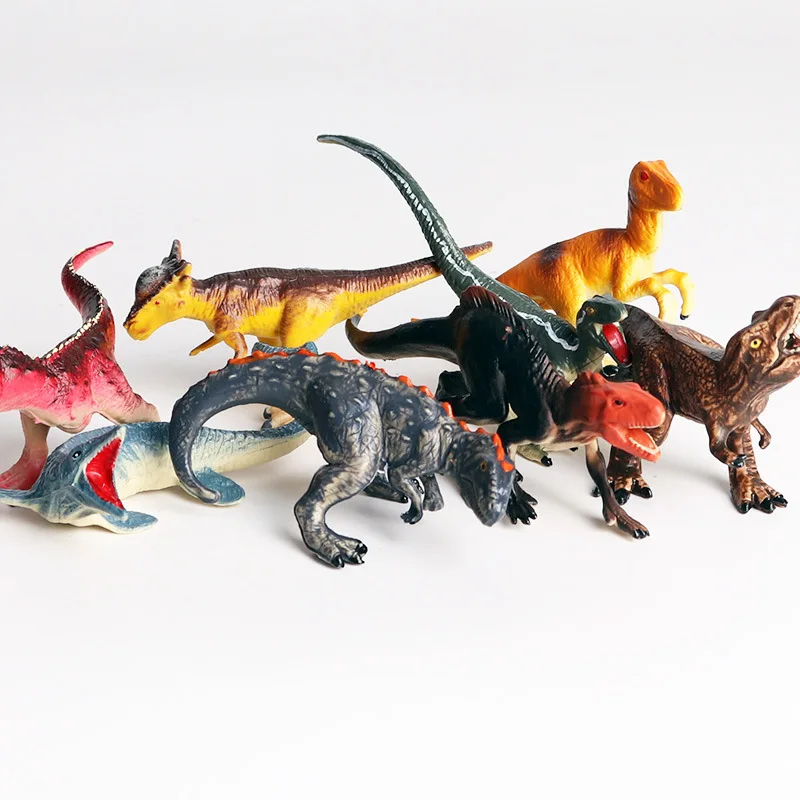 Naujas 8pcs/set Tyrannosaurus Carnotaurus Mosasaurus Modelis Dinozaurų Veiksmų Skaičius, Apdailos Vaikų Surinkimo Žaislai, Dovanos Vaikams