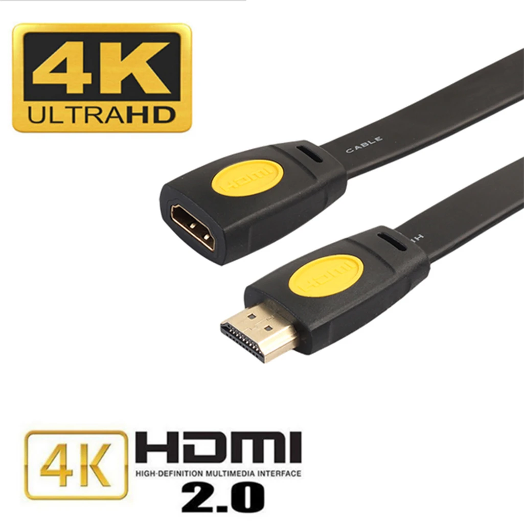 REXLIS 4K 3D 19+1 HDMI 2.0 Butas ilgintuvas TV Kabeliai, Vyrų ir Moterų paauksuoti Kištuko Adapterį Linijos TELEVIZORIUS DVD Box