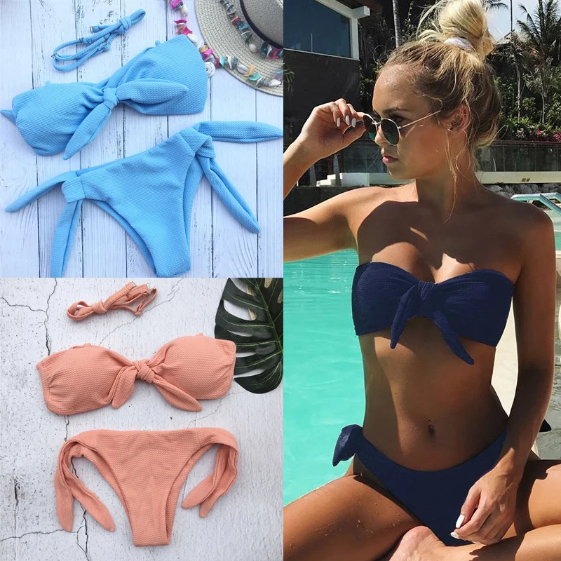 Stebėjimo maudymosi kostiumėliai 2020 rožinis maudymosi kostiumėliai, ponios string tankini maudymosi kostiumai, skirti moterų paplūdimio drabužiai seksualus tvarstis mini apynasrio bikini