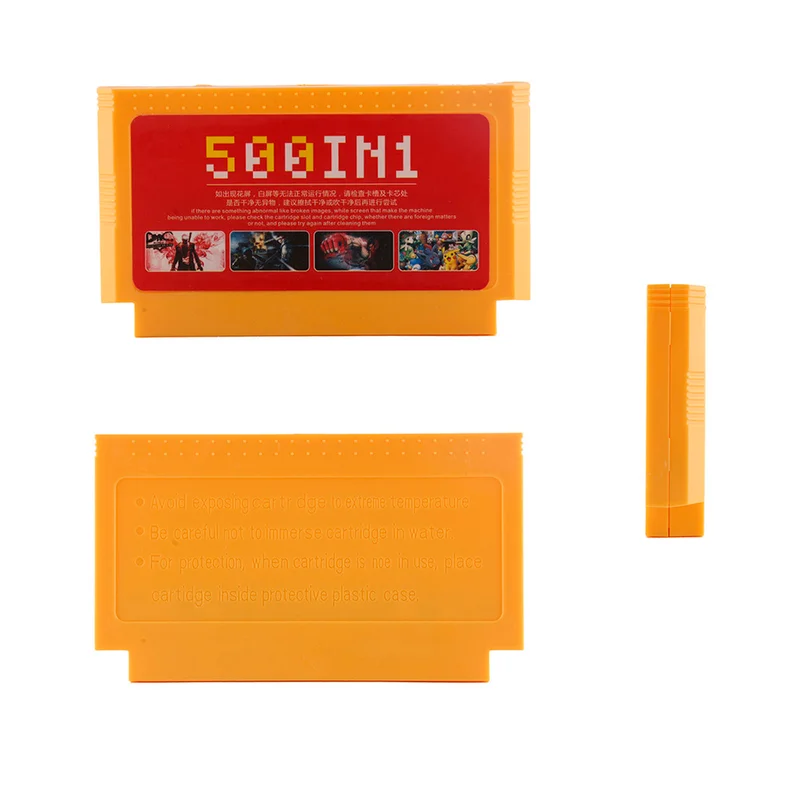 ClassicGames 8 Bitų Surinkimo 60 Atminties Smeigtukai geltona kortelė 500 in1 Vaizdo Konsolės Žaidimas Kortelės negalima kartoti Super Žaidimo Kortelės