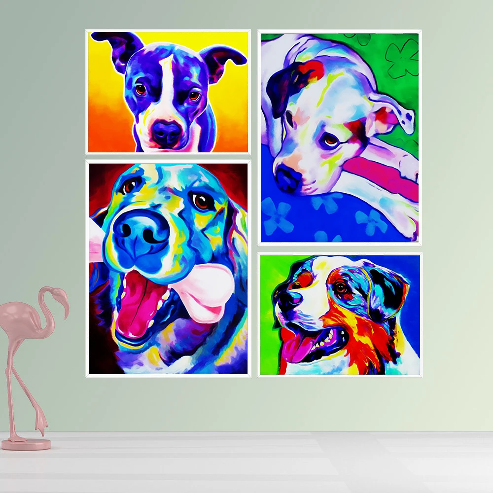 Šiuolaikinio Abstraktaus pop Art Print Tapybos grožio šuo Plakatas Sienos Nuotrauka, Namų Apdaila, Sienų Dekoras Sienų tapyba be rėmelio