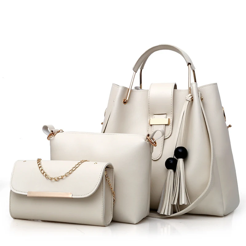 3pcs / set composite maišelį Europos ir Amerikos markių moterų rankinės kibirą Mados kutais pečių krepšiai, Grandinės krepšys
