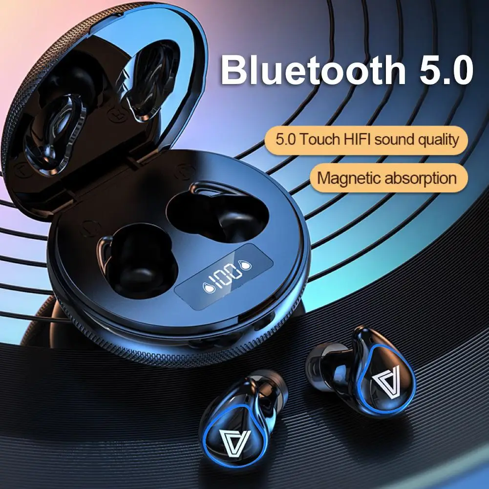 Belaidės Ausinės TWS Bluetooth 5.0 Mini Ausinių Stereo Bass LED Maitinimo Ekranas Triukšmo Panaikinimo Sporto Vandeniui ausis įkišamos Į Ausis