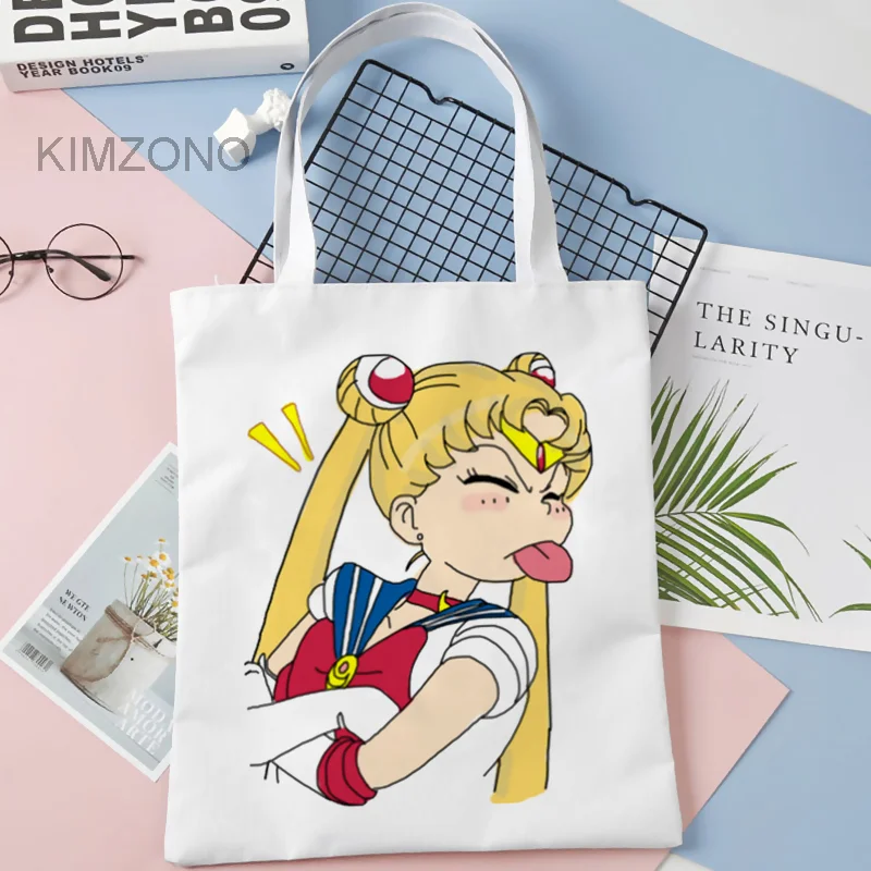 Sailor Moon pirkinių krepšys, rankinė, nešti medvilnė eco drobės bolsa maišą nešti audinio bolsas reutilizables užsakymą