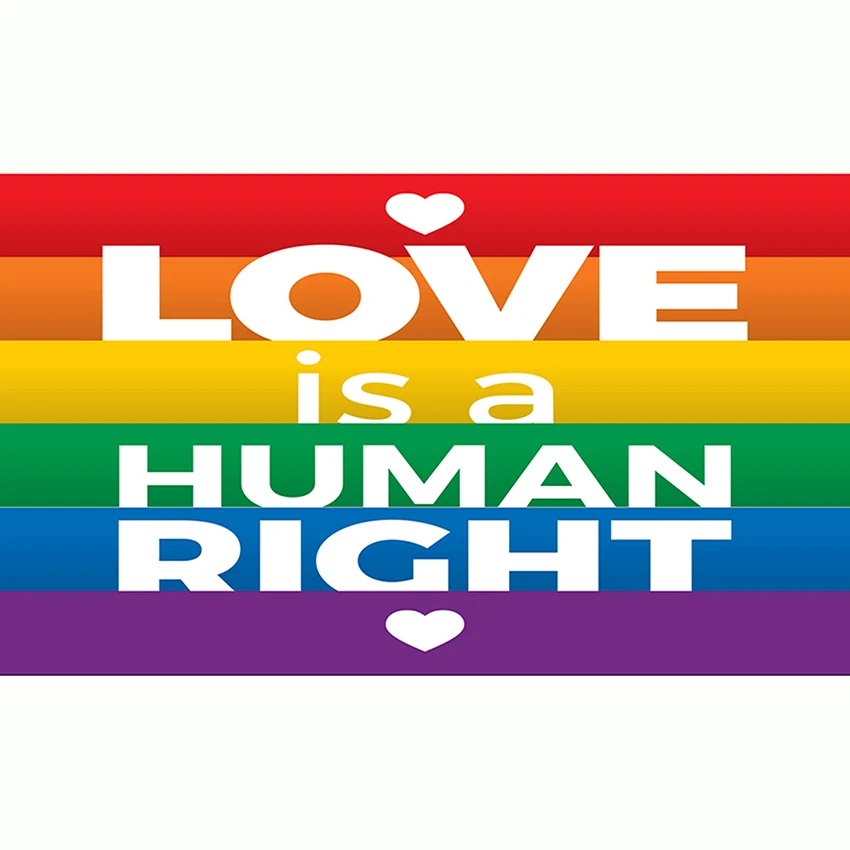 Lgbt Vėliava Gėjų, Biseksualūs, Transseksualūs Reklama Meilė Yra Žmogaus Teisė, Daugiau Lygybės, Simboliai Šūkis Ženklas, Namų Puošybai