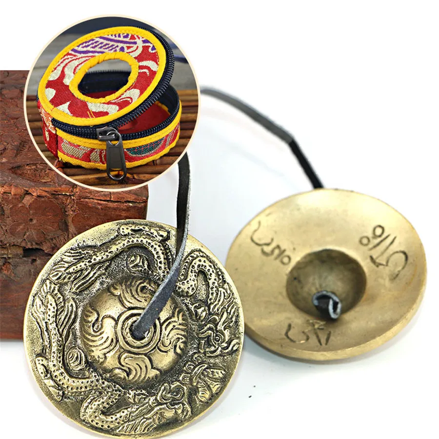 6.5 cm Tibeto Bell Meditacija Rankų darbo Cimbolai Bell Vario Trapumą Garso Pasisekė Simboliai Budistų Šventykla su maišeliu