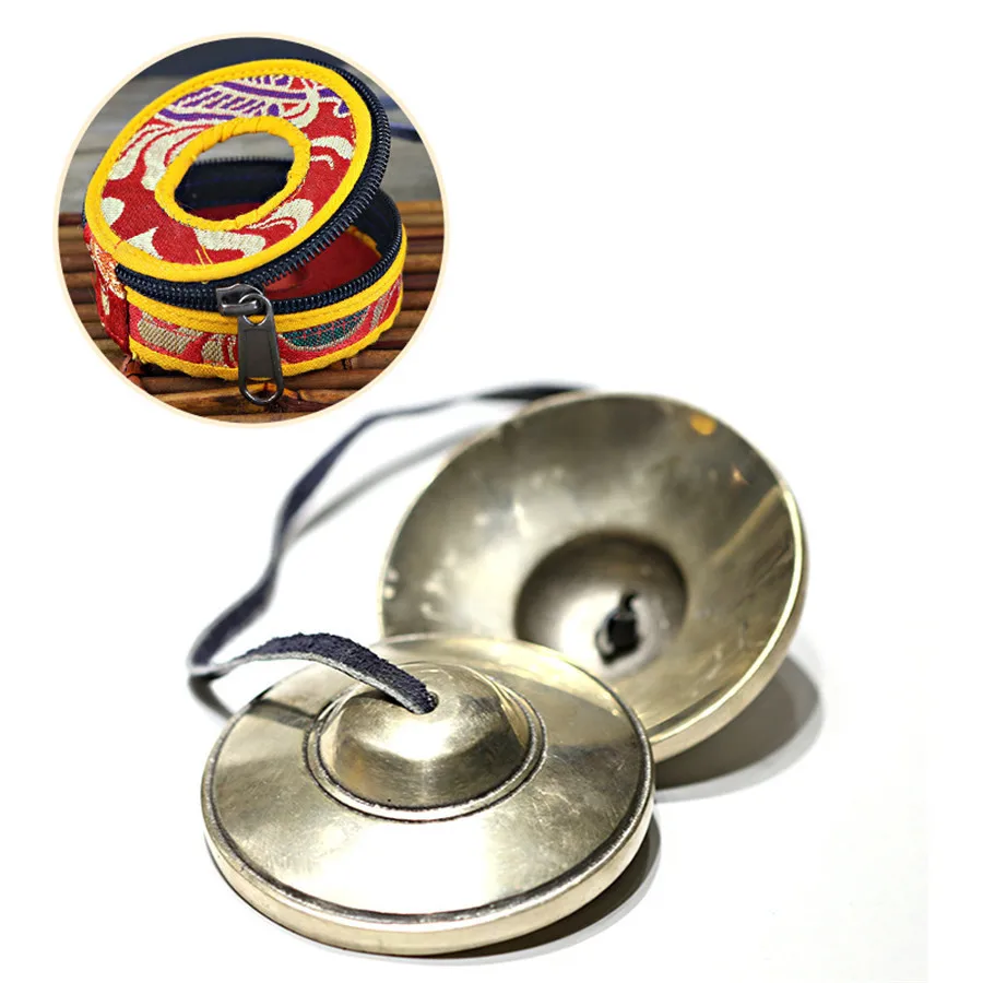 6.5 cm Tibeto Bell Meditacija Rankų darbo Cimbolai Bell Vario Trapumą Garso Pasisekė Simboliai Budistų Šventykla su maišeliu