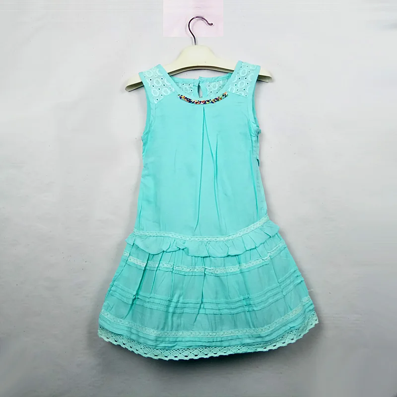 ZWY374 kūdikių mergaitės, siuvinėti Vasaros suknelė Princesė Suknelė Mergina Birthday Party Dress Mergina Dress Medvilnės 2-10 Metų